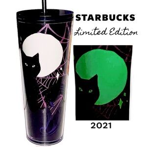 Starbucks 2021 Limited Edition Glow In The Dark Halloween Glitter 24oz Tumbler